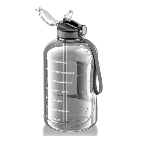Water bottle with straw - with,