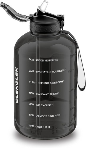 Water bottle with straw - with,