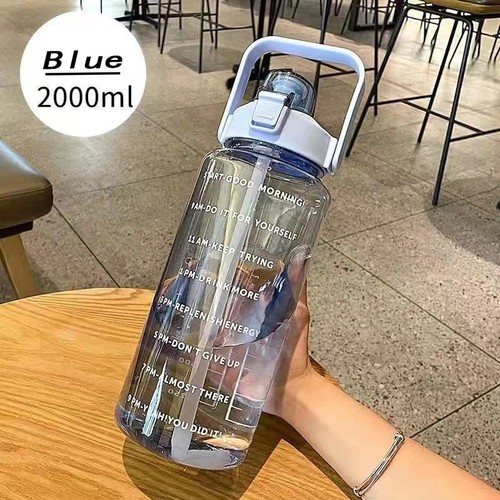 Water bottle with straw - 2l,