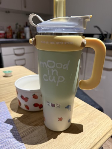 Water bottle mint yellow - water,