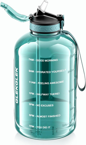 Water bottle with handle - water,