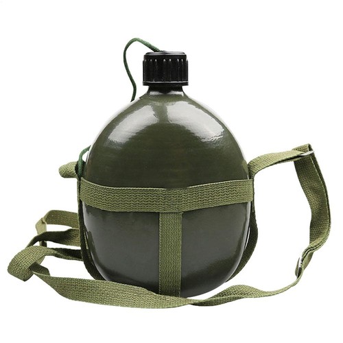 Aluminum army canteen military - aluminum,
