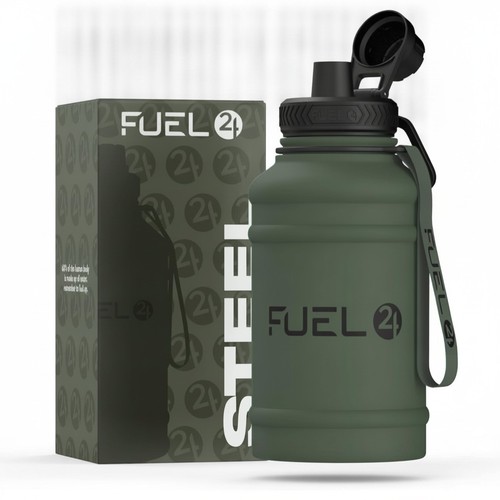 Stainless steel water bottle - steel,