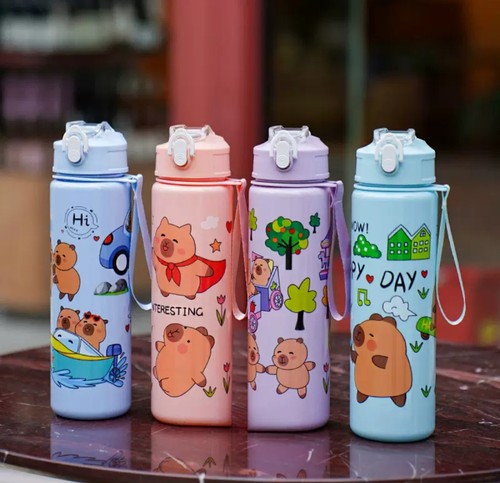 800ml water bottle with straw - 800ml,